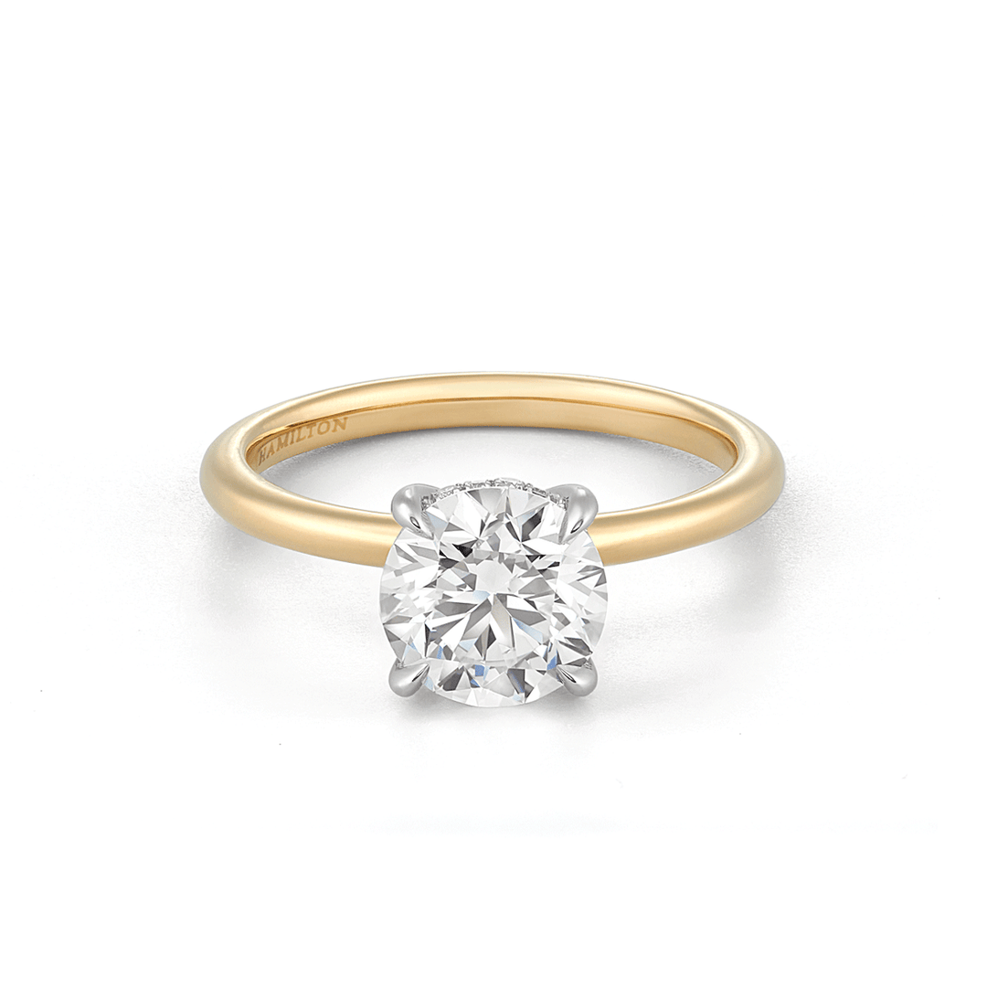 The Hamilton Silhouette Diamond Mounting in 18k Yellow Gold and Platinum