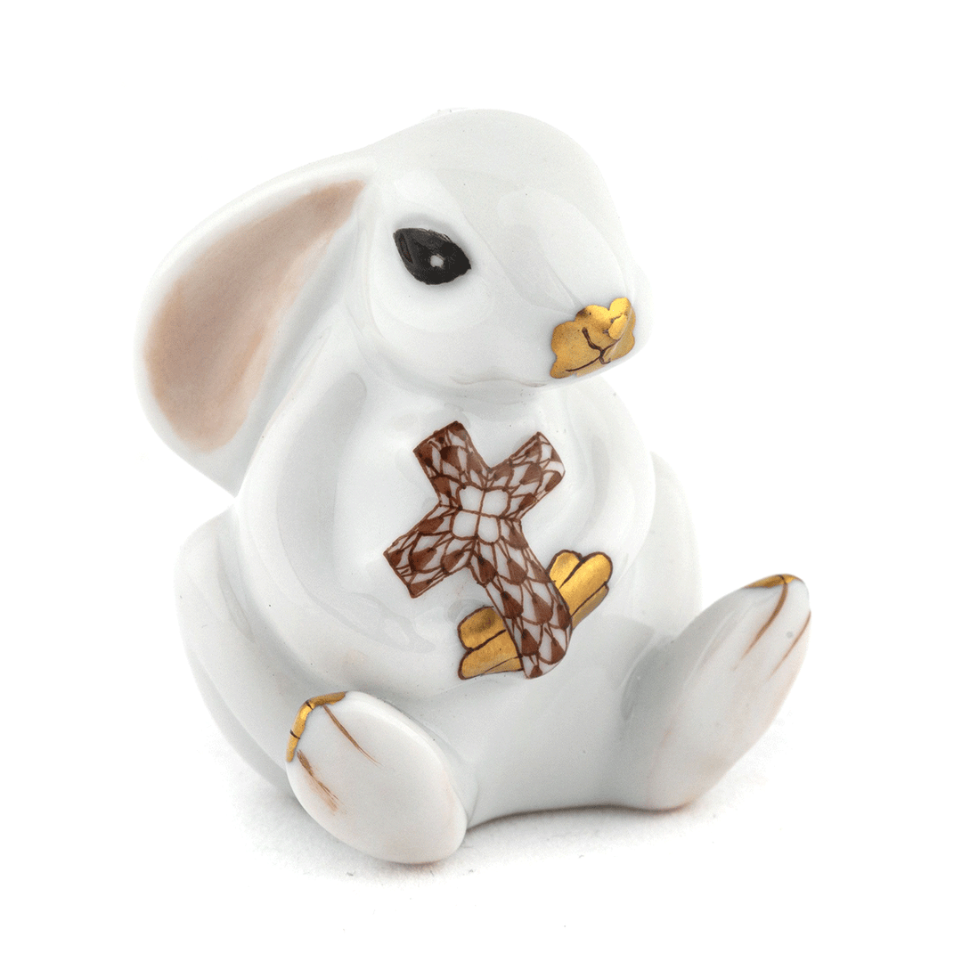 Herend Bunny with Chocolate Cross