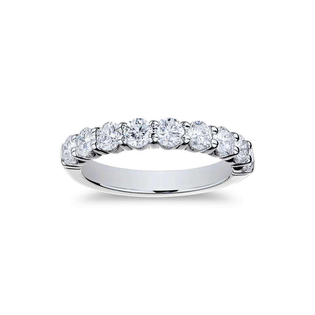 18k White Gold and 1.35 Total Weight Diamond Band