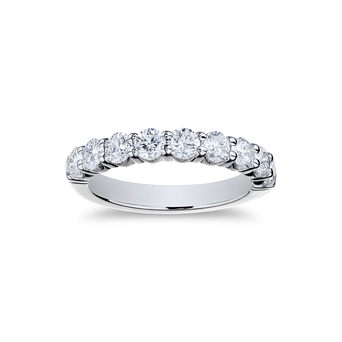 18k White Gold and 1.35 Total Weight Diamond Band