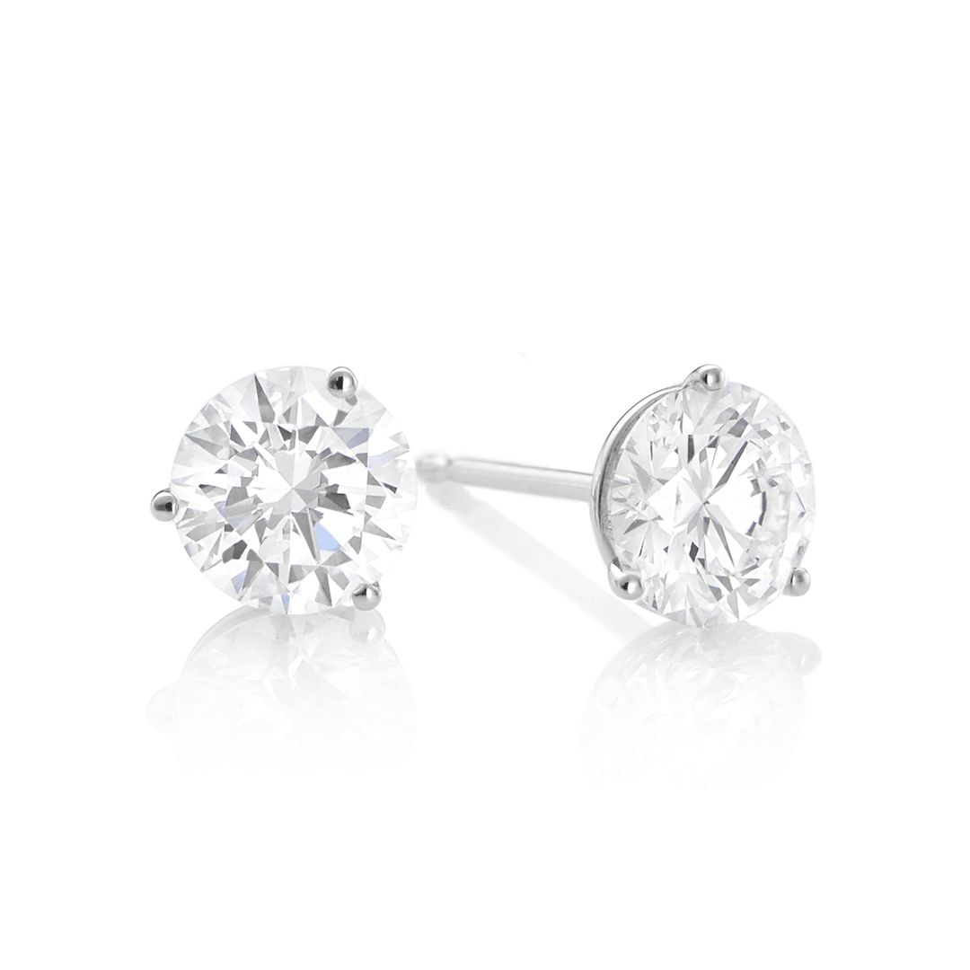 Hamilton Signature Collection Platinum and 8.40 Total Weight Diamond Studs