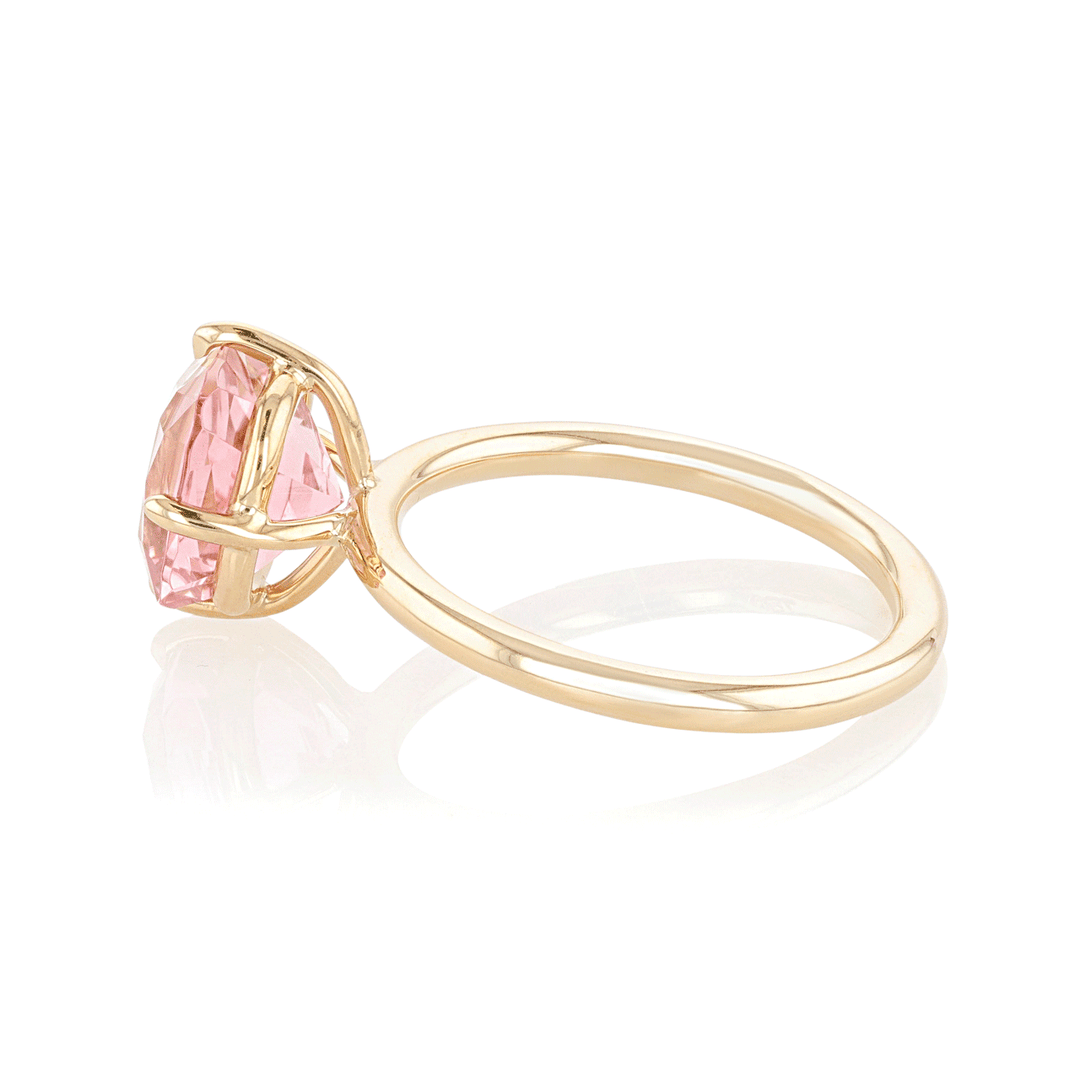 Hamilton Caroline Collection 18k Yellow Gold and Pink Tourmaline Ring