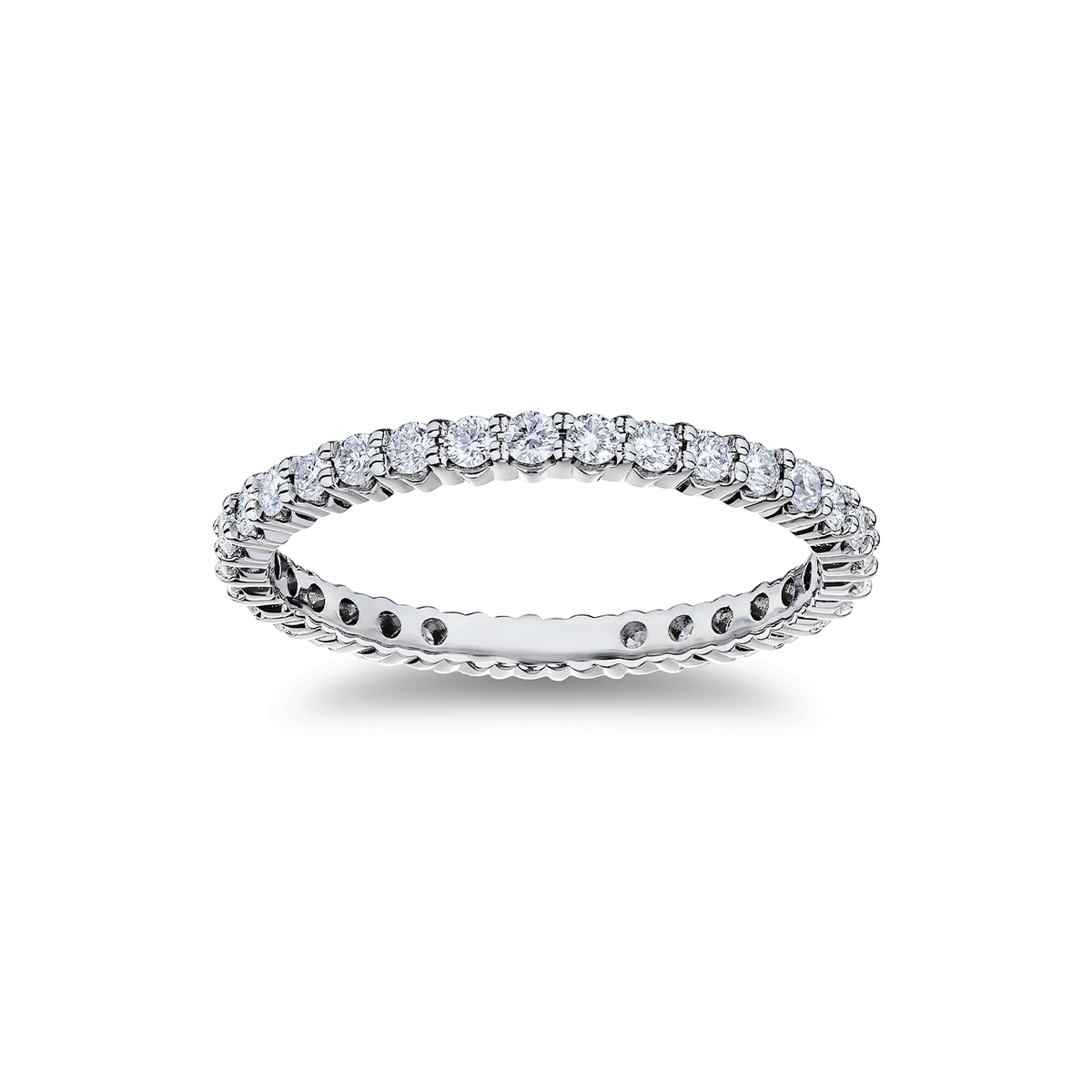 Hamilton Collection 18k White Gold and .66 Total Weight Diamond Eternity Band