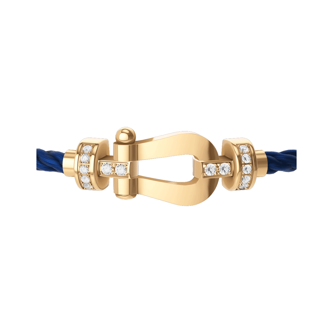 FRED Force 10 Storm Grey Cord with 18k Yellow Half Diamond MD Buckle, Exclusively at Hamilton Jewelers