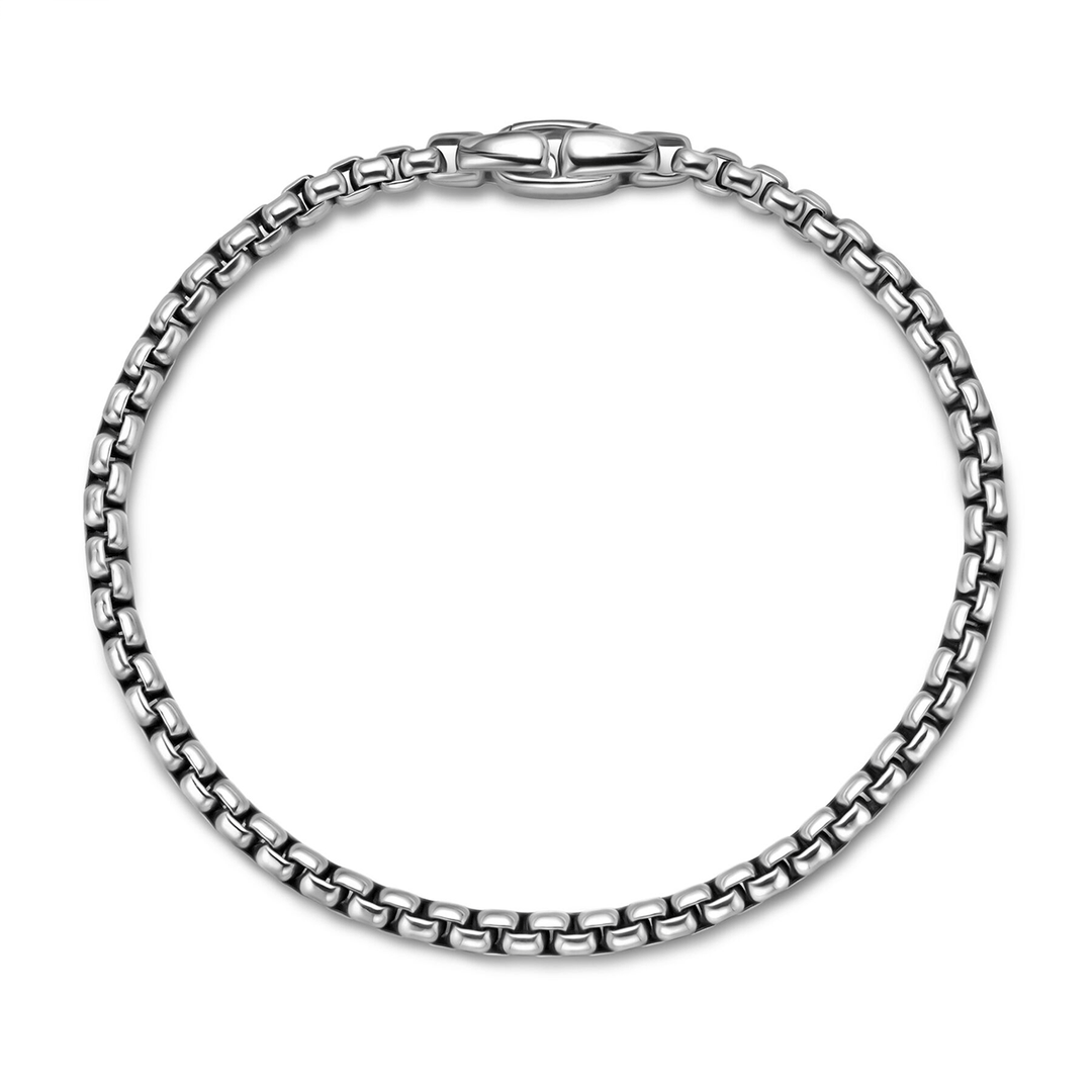 David Yurman Box Chain Bracelet Sterling Silver, 3.6mm