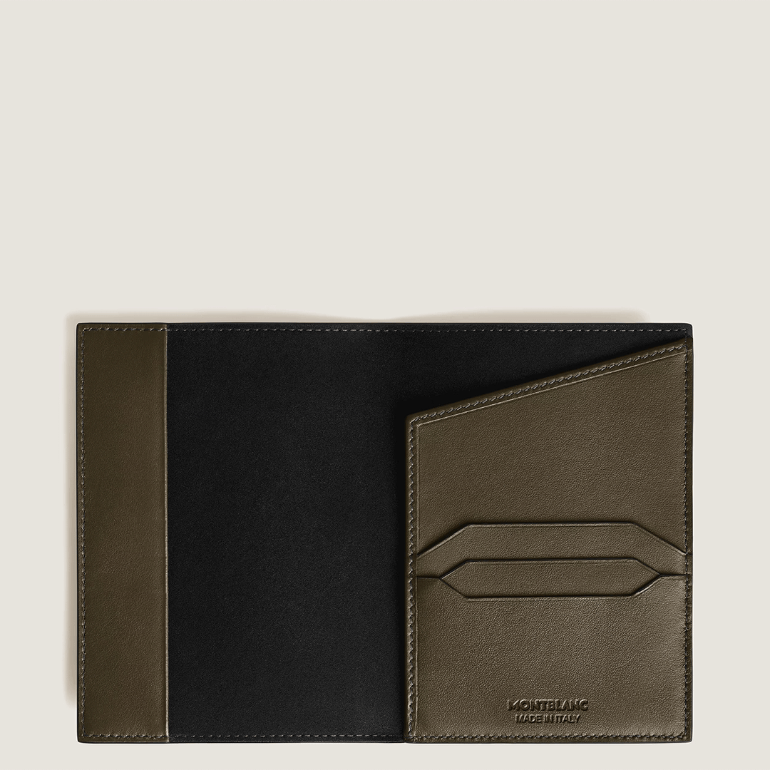 Montblanc Passport Holder in Extreme Leather Khaki/Black