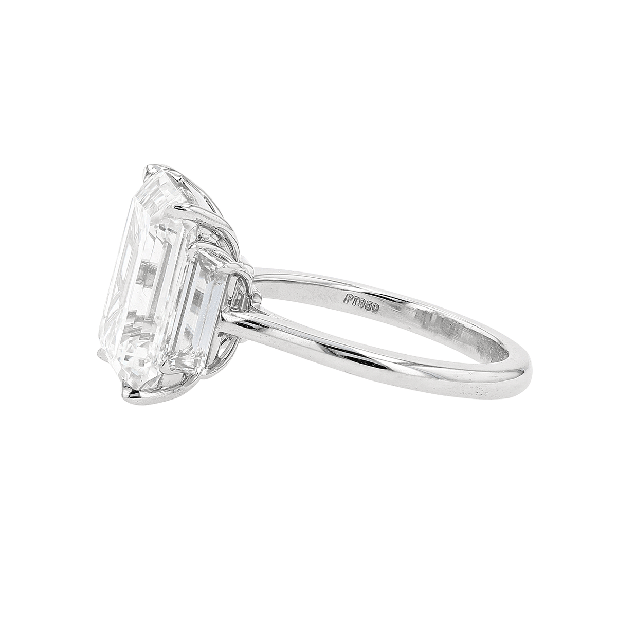 Hamilton Private Reserve Collection Platinum and Emerald Cut Diamond 7.06 Total Weight Ring