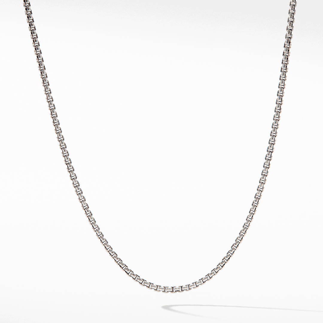 David Yurman Box Chain Necklace Sterling Silver, 1.7mm