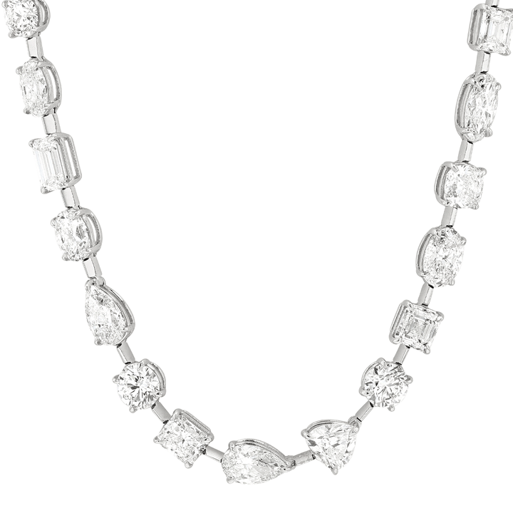 Hamilton Private Reserve Collection Platinum and Multi Shape Necklace