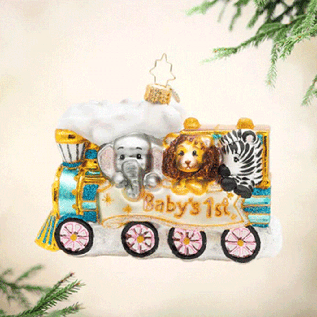 Christopher Radko Baby's First Tiny Travelers Ornament