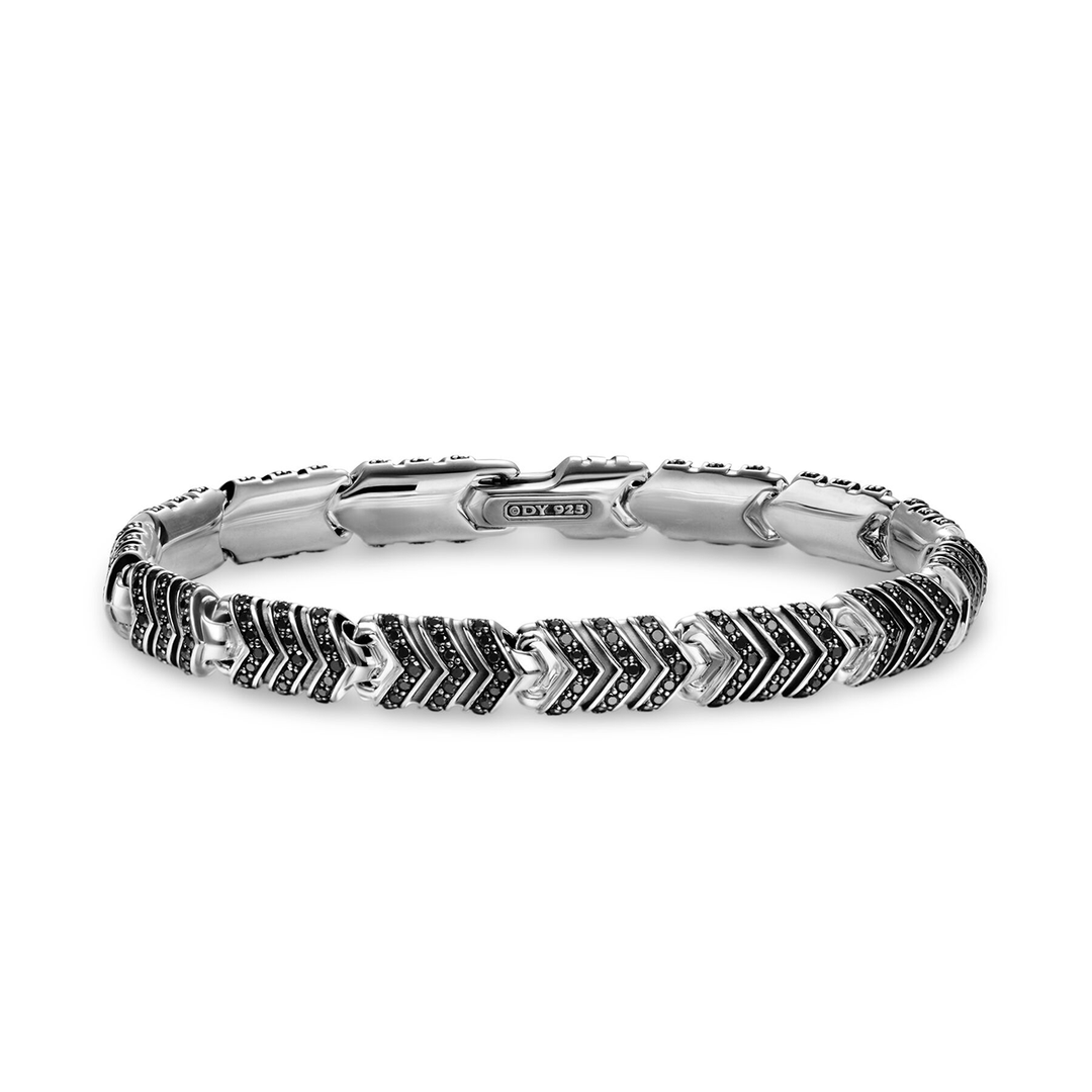 David Yurman Chevron Link Bracelet Sterling Silver, 7.6mm Medium
