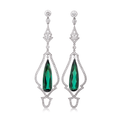 Hamilton Heritage Collection Platinum Green Tourmaline 11.35 Total Weight Drop Earrings