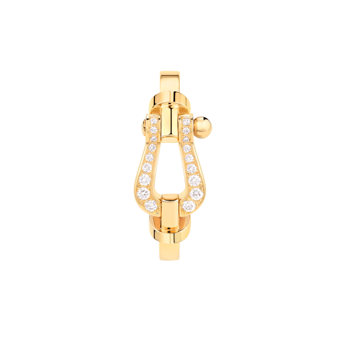 FRED Force 10 18k Yellow Gold and Diamond Med Model Ring