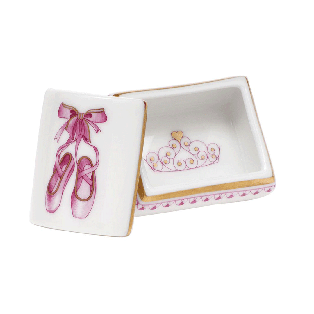 Herend Raspberry Ballerina Box