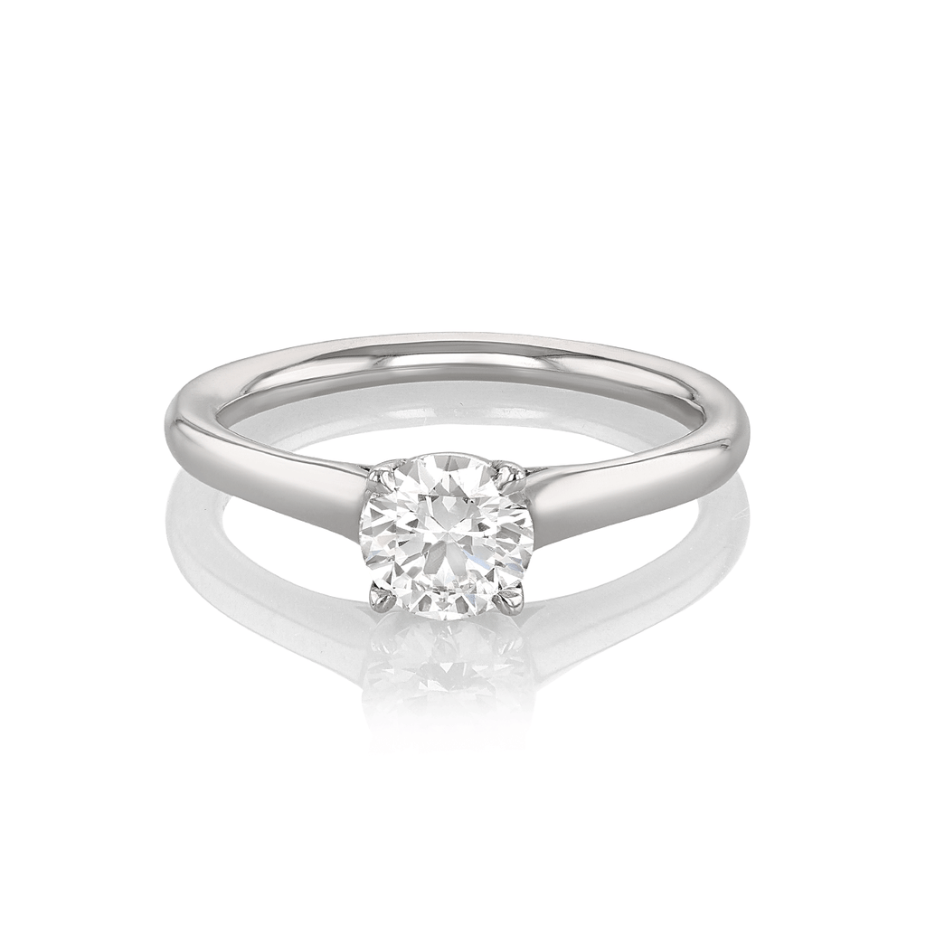 18k White Gold and 0.71 Total Weight Diamond Engagement Ring