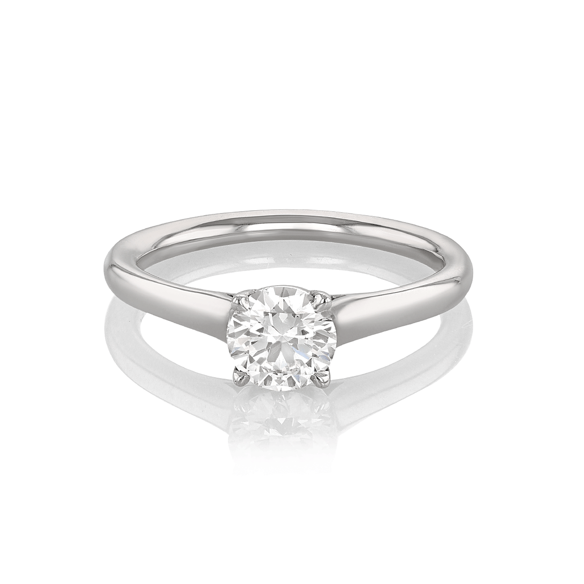 18k White Gold and 0.71 Total Weight Diamond Engagement Ring