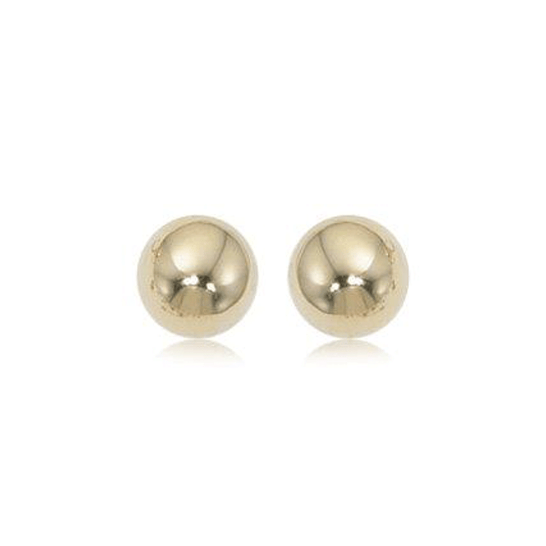 Classic 14k Yellow Gold 10mm Ball Stud Earrings