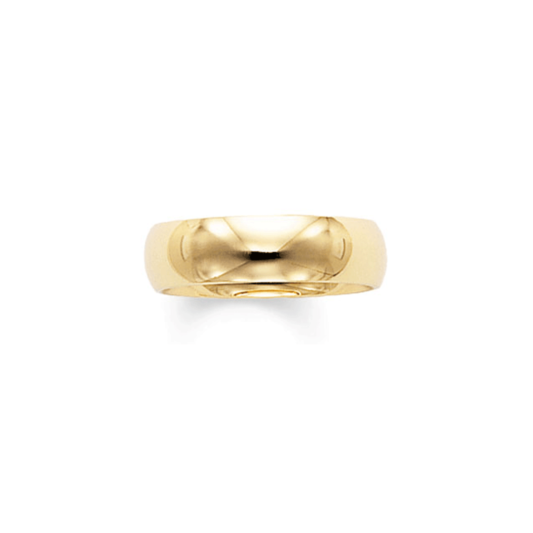 18k Yellow Recycled Gold 6mm Comfort Fit Wedding Band