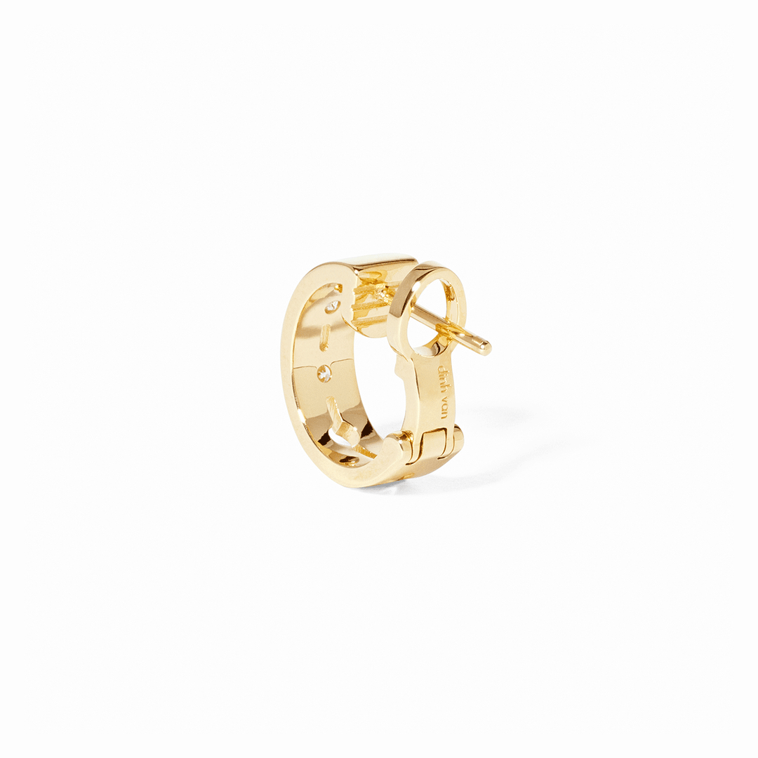 Dinh Van Pulse 18k Yellow Gold and Diamond Single Hoop