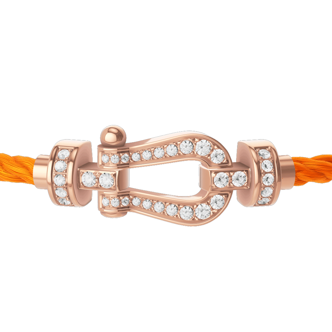 FRED Neon Orange Cord Bracelet with 18k Diamond MD Buckle, Exclusively at Hamilton Jewelers