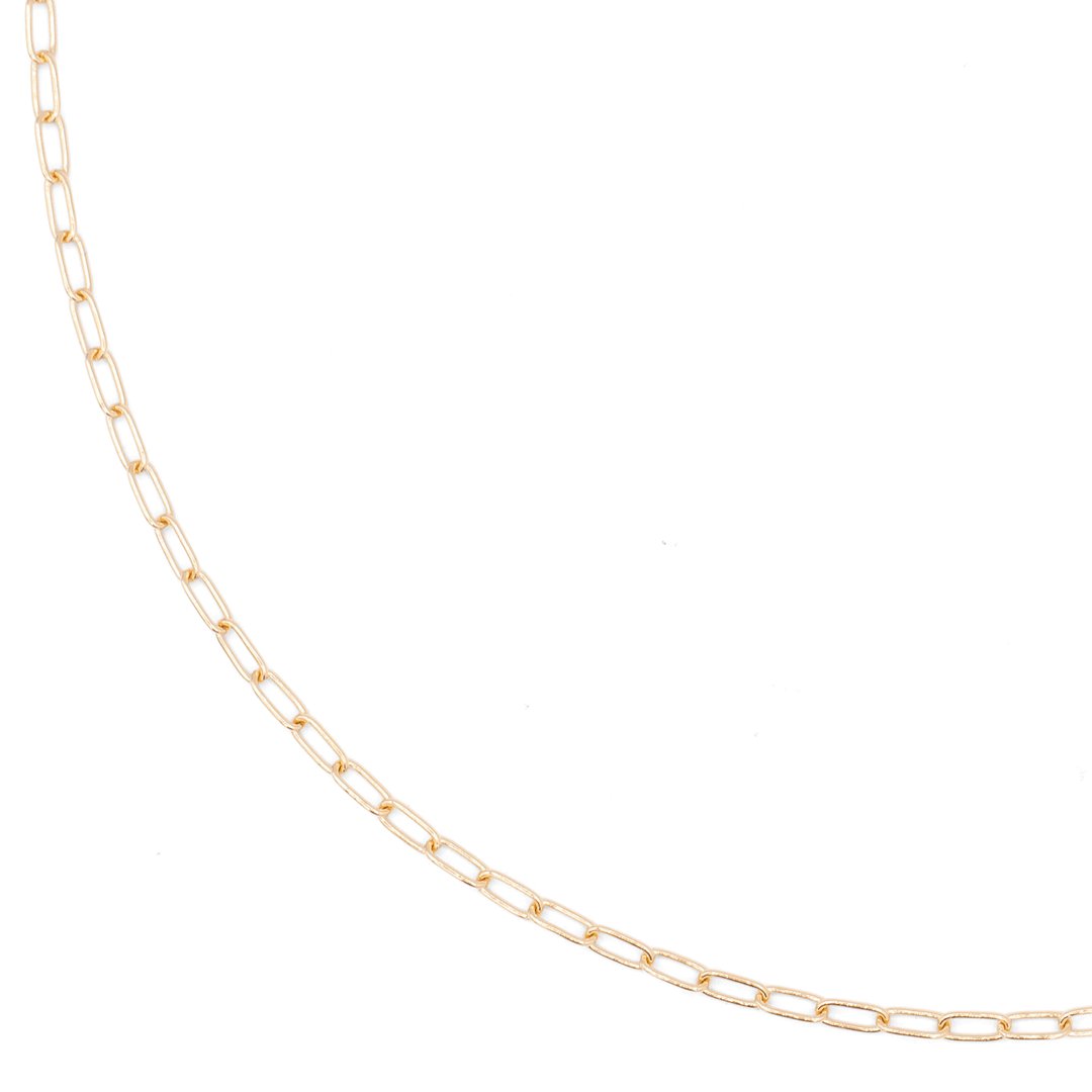 14k Yellow Recycled Gold Small 2.6mm Long Link Chain 18 Inch Necklace