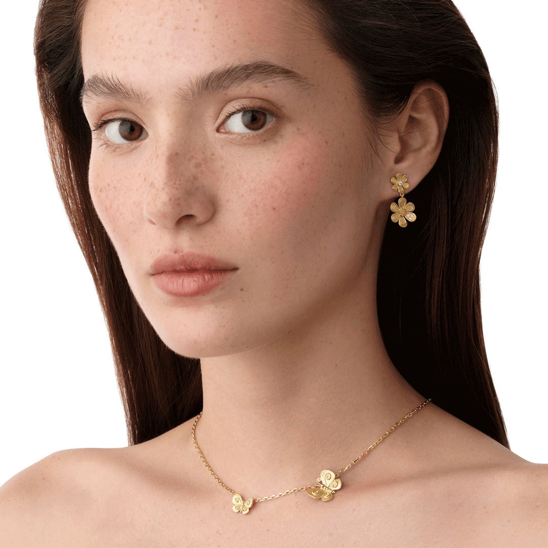 Temple St. Clair 18k Yellow Gold Golden Butterfly Necklace