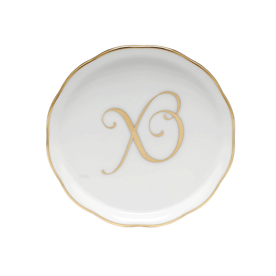 Herend Monogram "X" Coaster