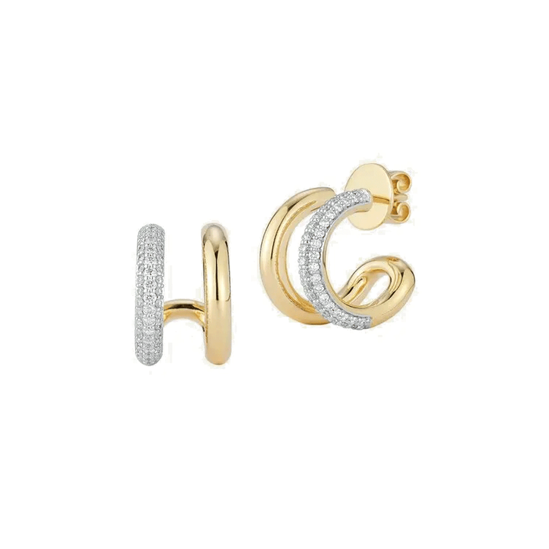 Walters Faith Morrell 18k Gold and Diamond Hoops