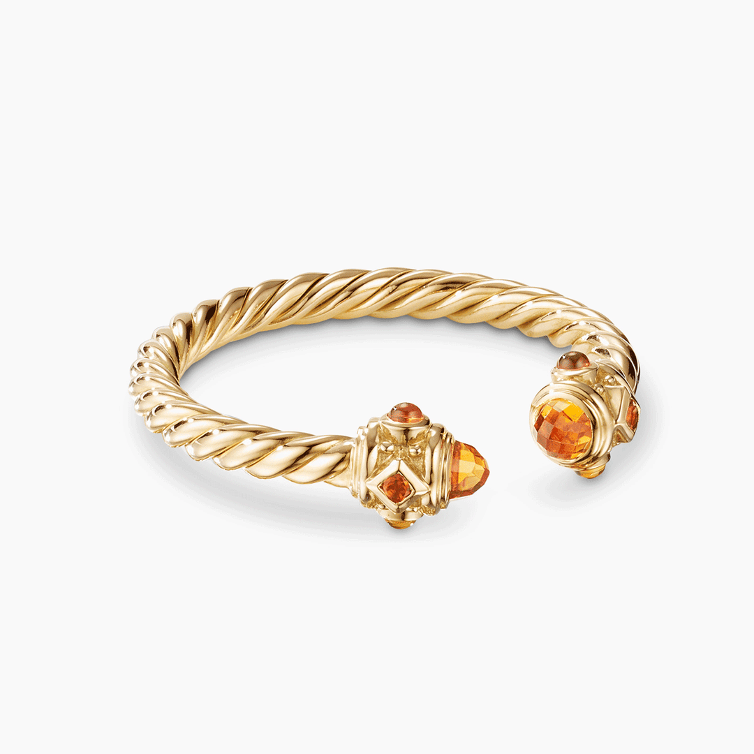 David Yurman Renaissance Ring 18k Yellow Gold with Madeira Citrine, 2.3mm