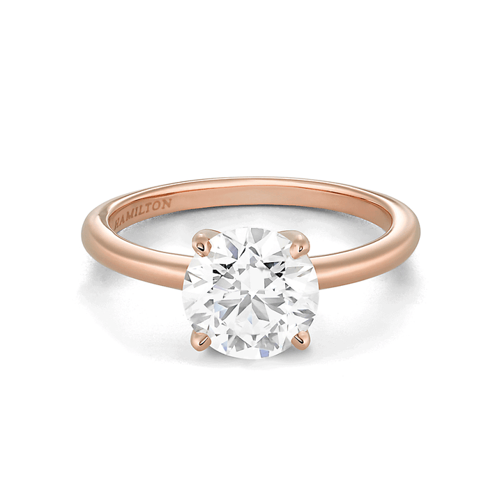 The Hamilton Select 1.00 Carat I-J/SI 14k Rose Gold Engagement Ring GIA Certified