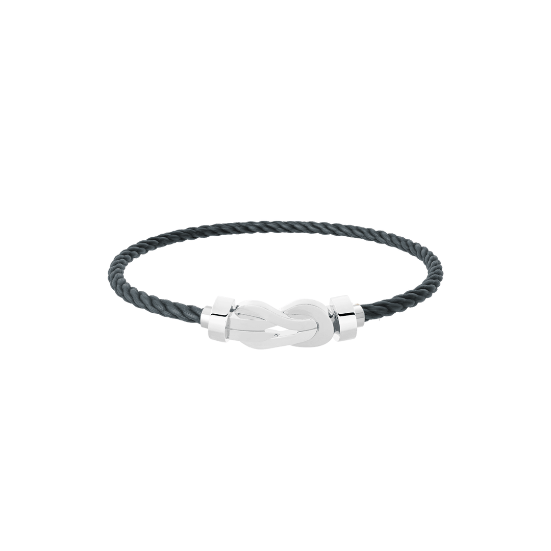 FRED Storm Grey Cord 18k White Gold MD Chance Infinie Buckle, Exclusively at Hamilton Jewelers