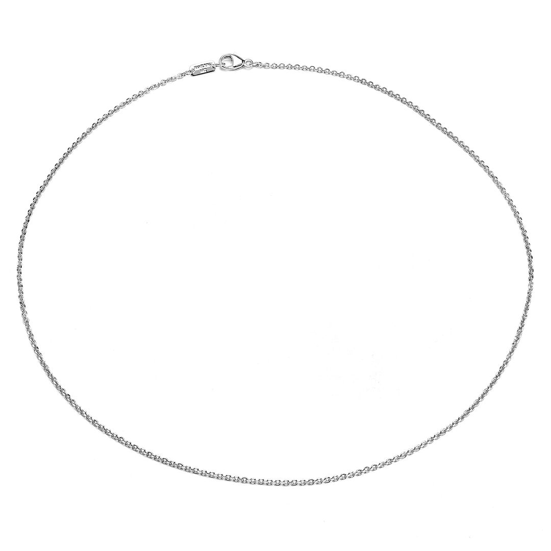 Hamilton Collection Mercer 14k White Recycled Gold 1.5mm Cable 16 Inch Necklace
