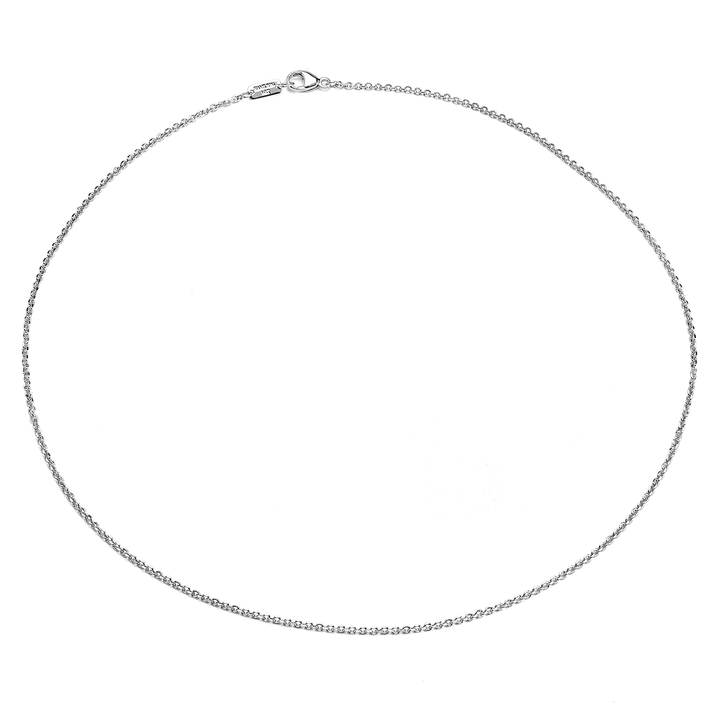 Hamilton Collection Mercer 14k White Recycled Gold 1.5mm Cable 16 Inch Necklace