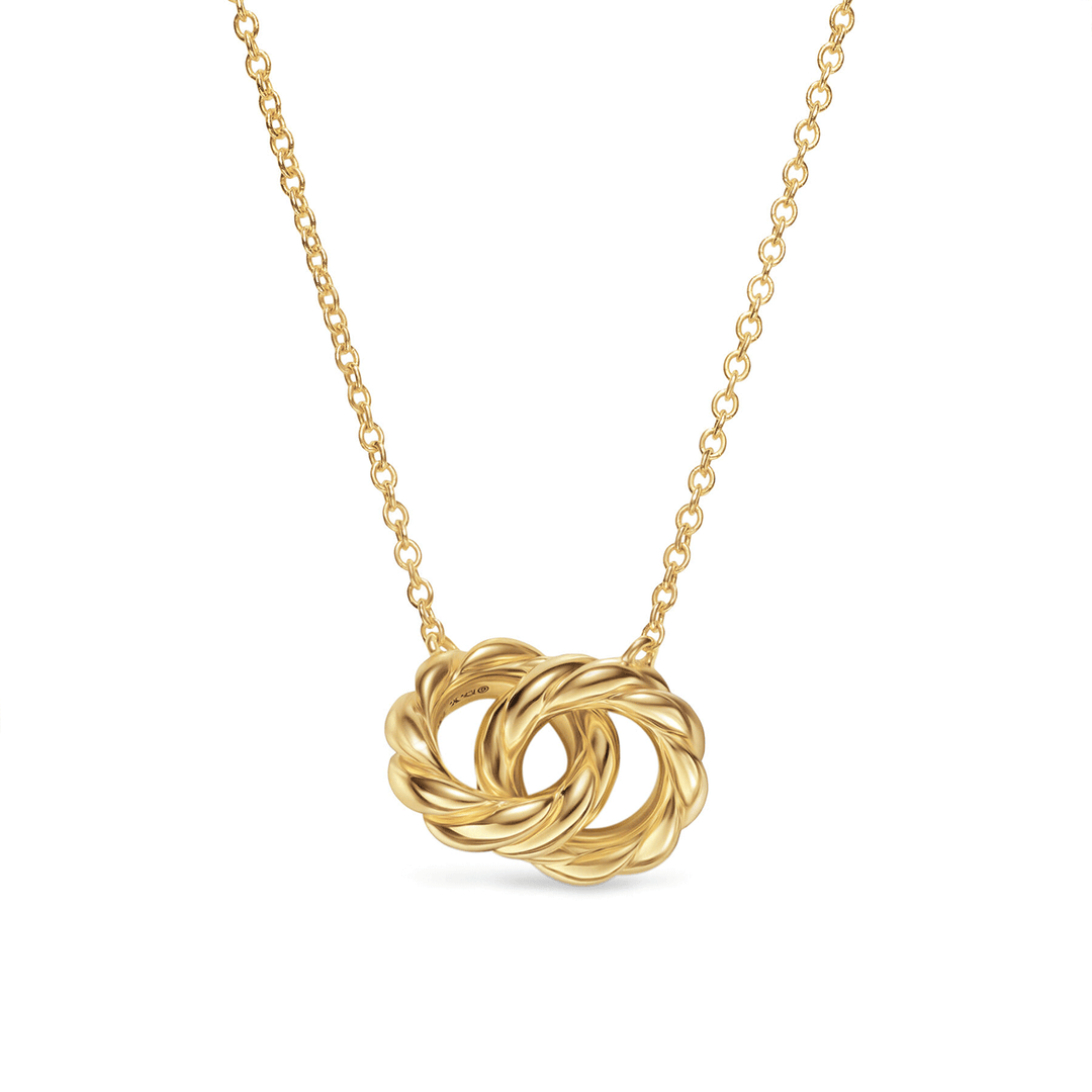 David Yurman Sculpted Cable Chain Necklace 18k Yellow Gold, 9mm
