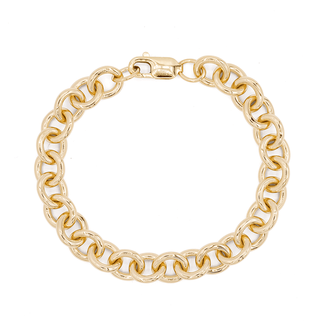 Hamilton Collection 14k Yellow Gold 9.75mm Charm Bracelet