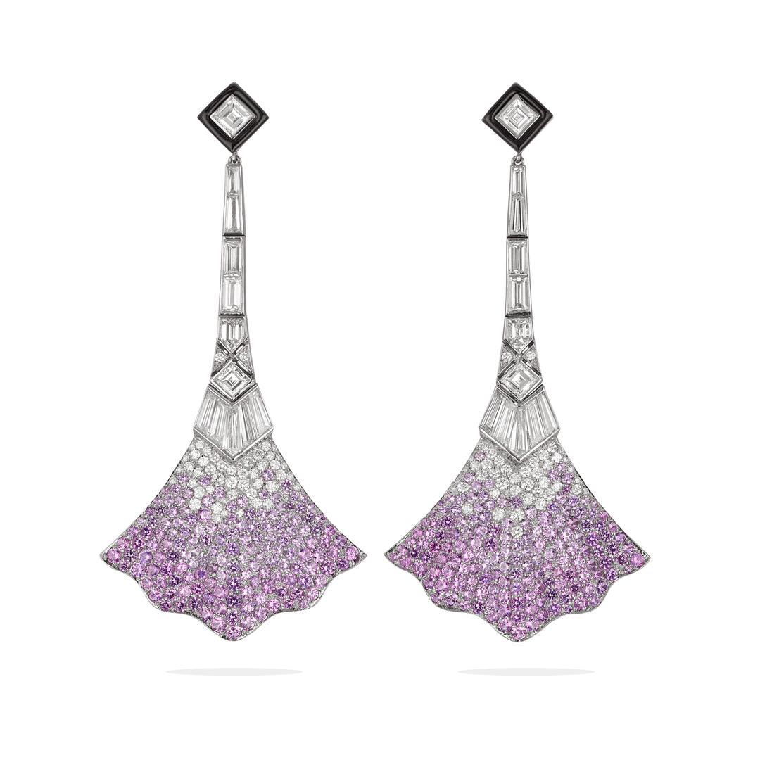 Hamilton Private Reserve Collection Purple Sapphire 5.89 Total Weight Drop Earrings