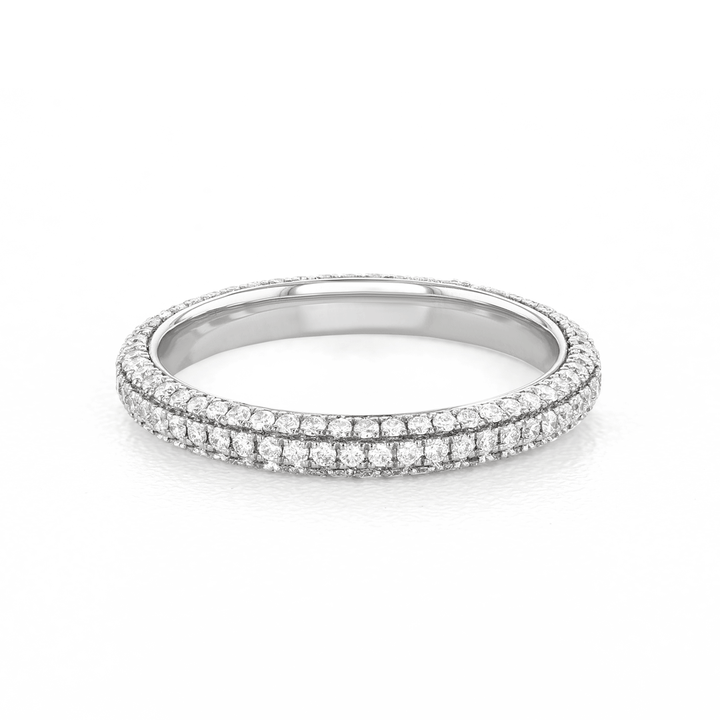 Grace Platinum and Diamond .79 Total Weight Eternity Band
