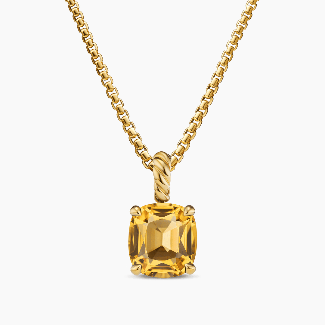 David Yurman Marbella Pendant 18k Yellow Gold with Citrine, 12mm