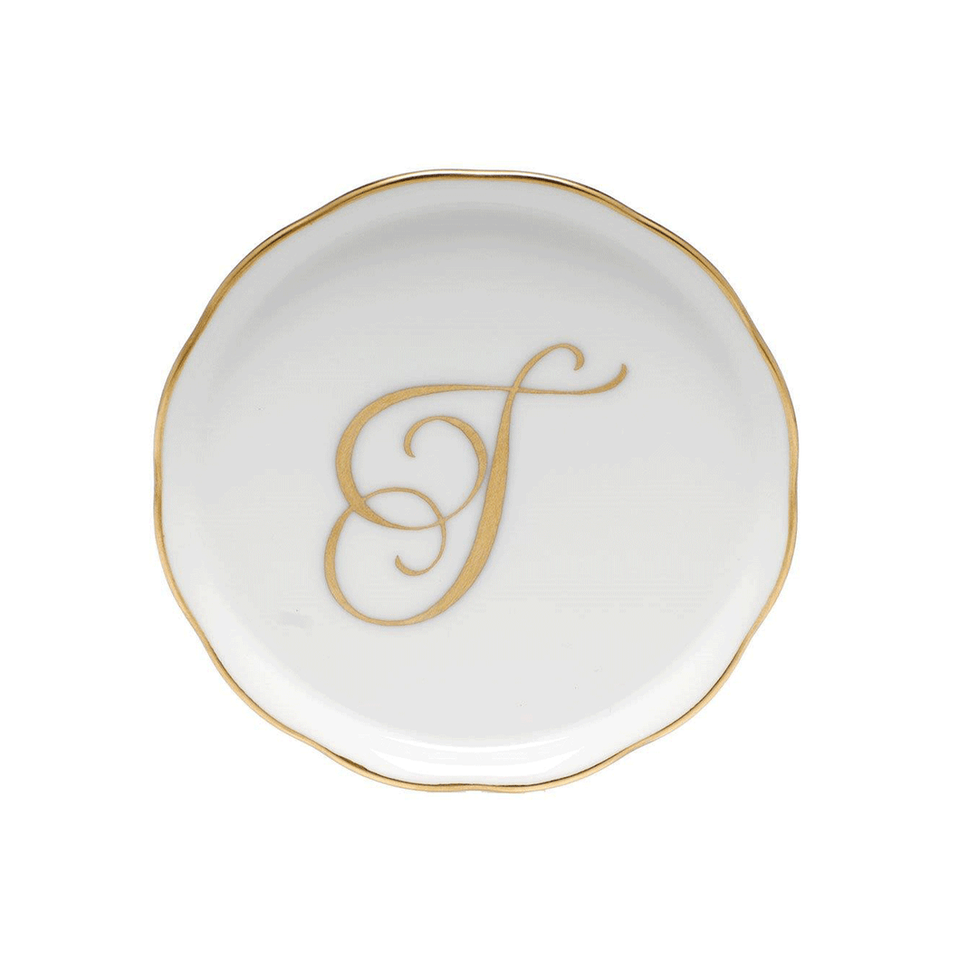 Herend Monogram "T" Coaster