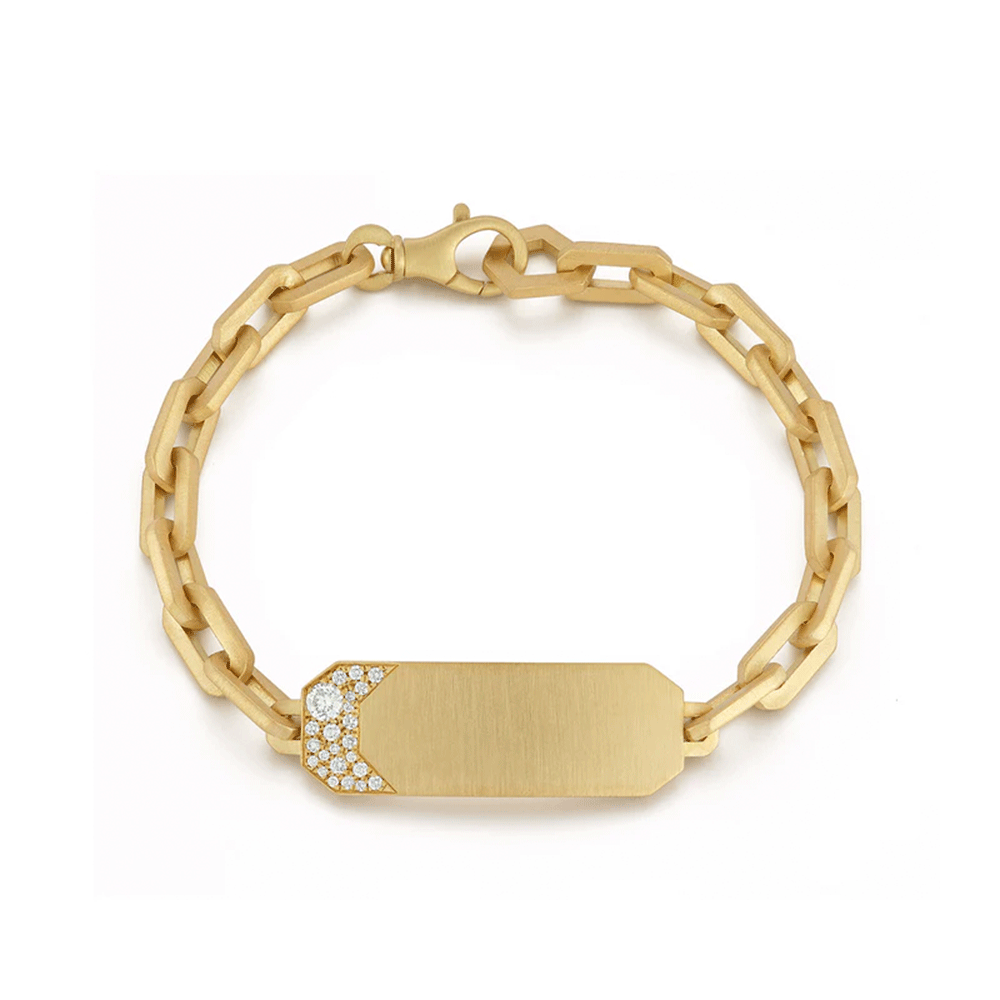 Jade Trau Billie ID 18k Yellow Gold Diamond Bracelet