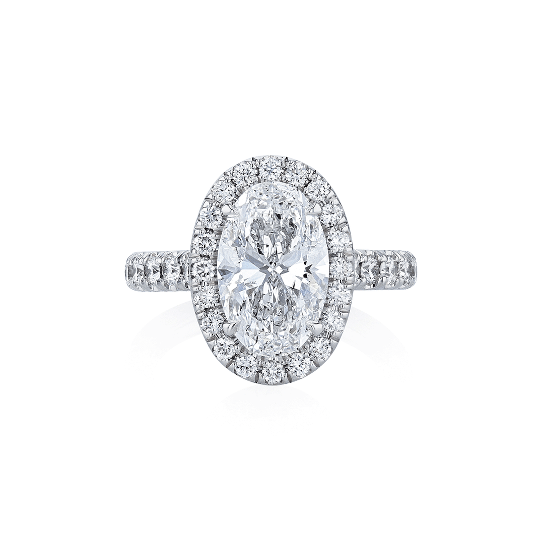 Hamilton Private Reserve Lisette Collection Platinum and Oval Diamond 5.00 Total Weight Diamond Ring