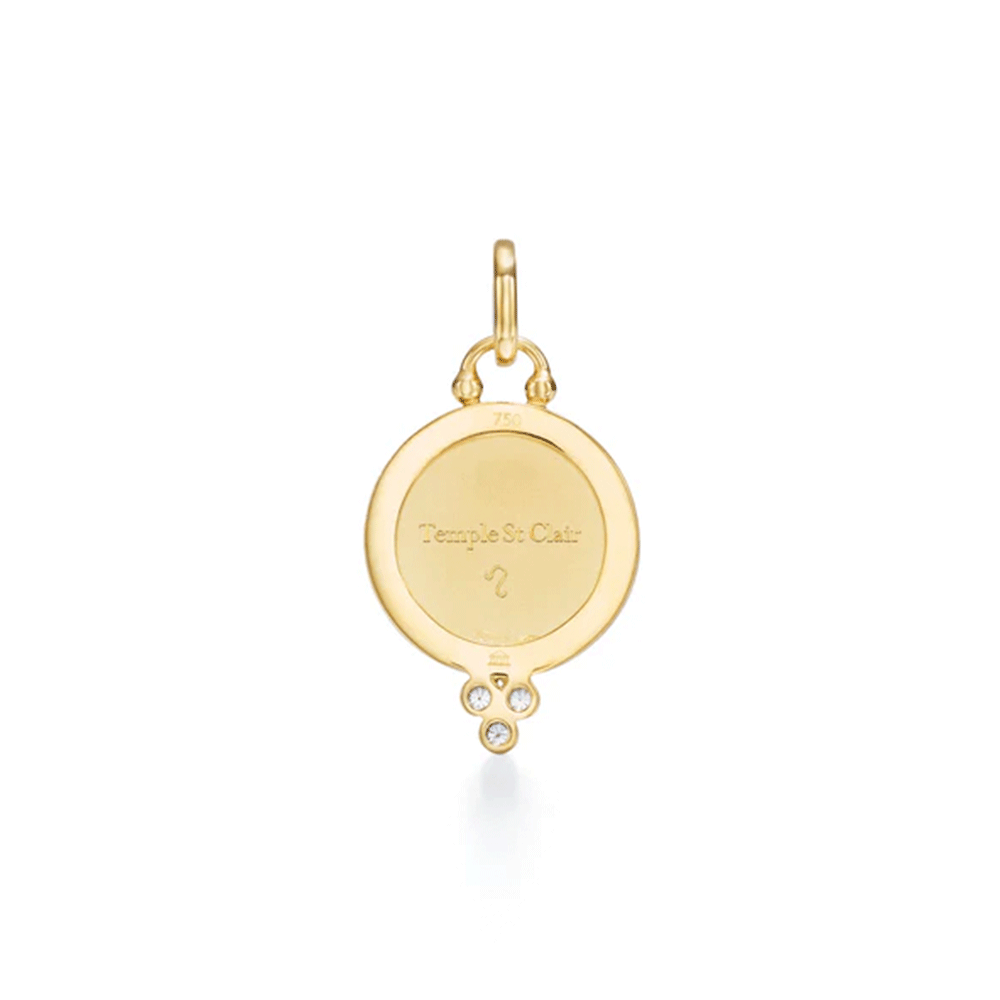 Temple St. Clair 18k Gold Angel Pendant 16mm