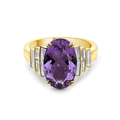 Charles Krypell Precious Pastel 18k Gold and Amethyst Ring