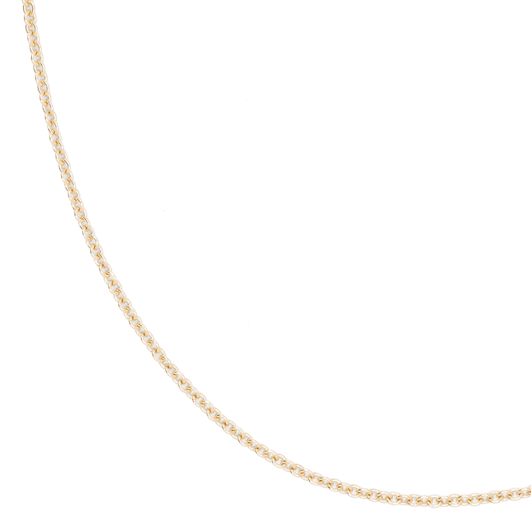 14k Yellow Recycled Gold 1.1mm Cable 18 Inch Necklace