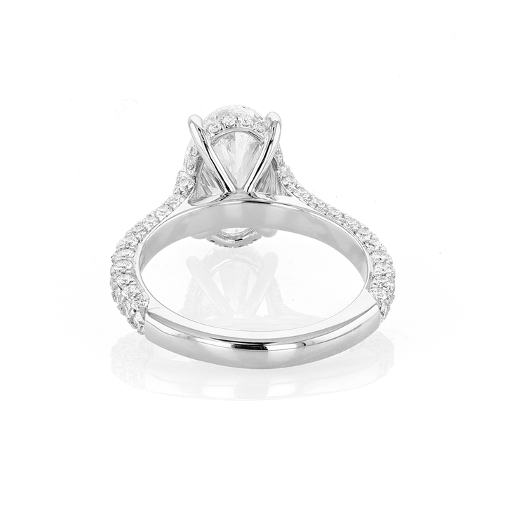 Hamilton Olivia Oval Diamond 3.01 Total Weight Engagement Ring