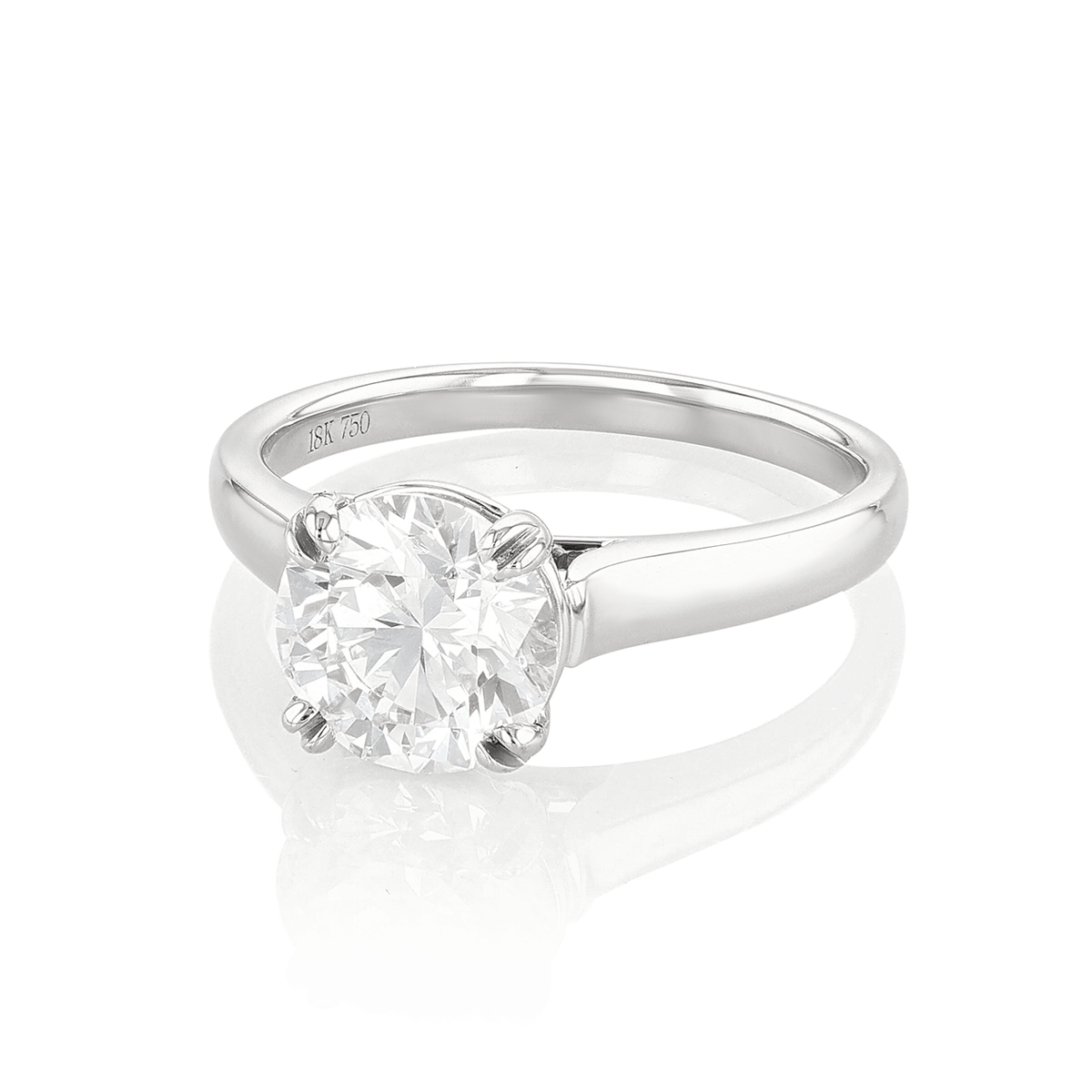 Hamilton Cherish Collection 18k White Gold and 2.01 Total Weight Diamond Ring
