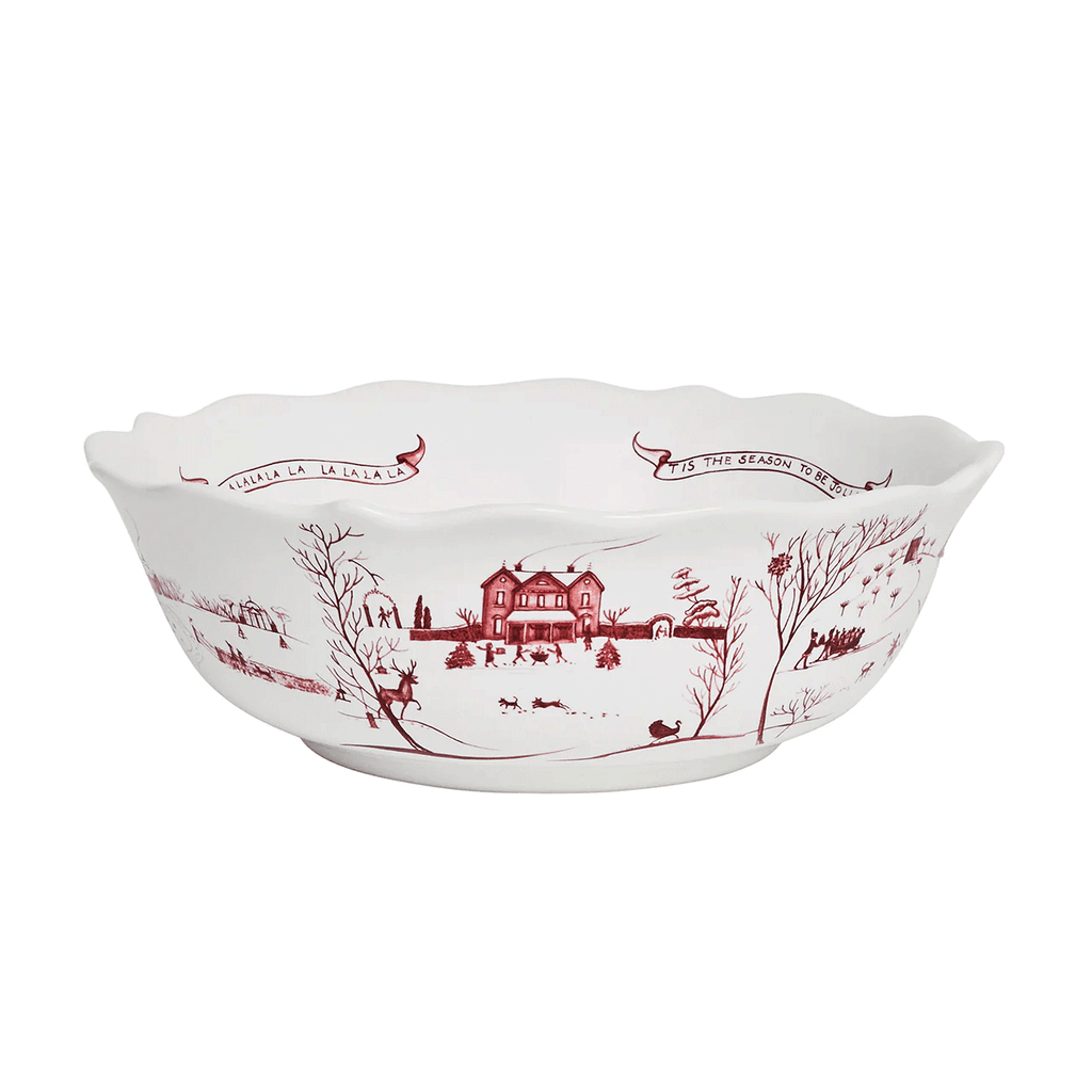 Juliska Country Estate Winter Frolic Ruby 11" Serving Bowl