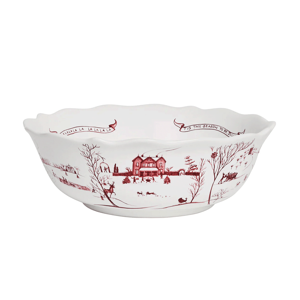 Juliska Country Estate Winter Frolic Ruby 11" Serving Bowl