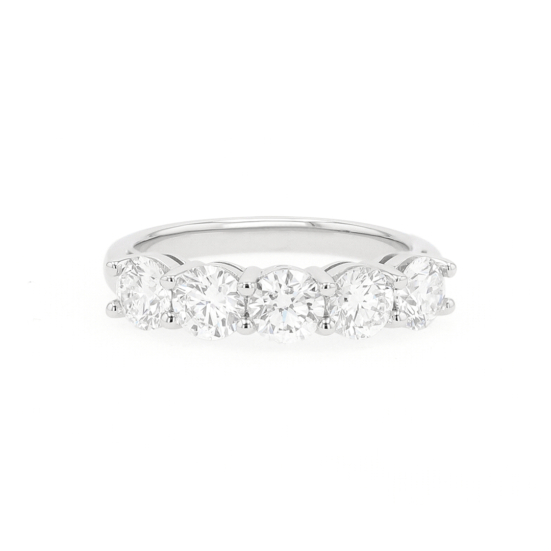 Platinum and 2.10 Total Weight Diamond Band