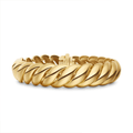 David Yurman Sculpted Cable Bracelet in 18k Yellow Gold,14mm Medium